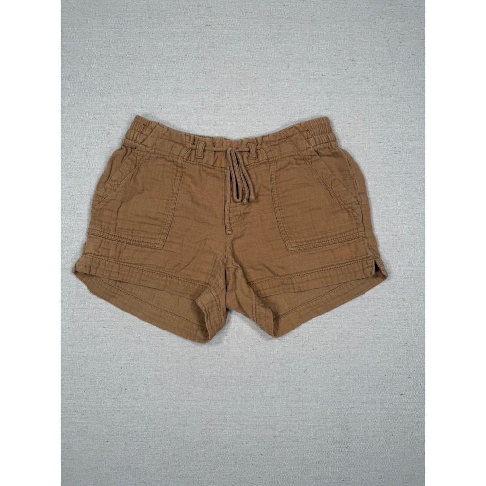 Old Navy Womens Small Brown Cotton Gauze Drawstring Waist Casual Shorts